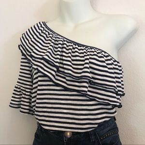 Assymetrical Ruffle Top